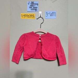 NWOT Gymboree Pink Infant Cardigan, Size 3-6M
